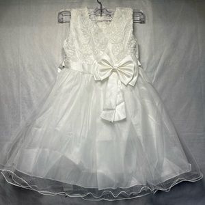 Mallimoda Girl's Lace Tulle Flower Princess Wedding/Easter Dress for 7-8y
